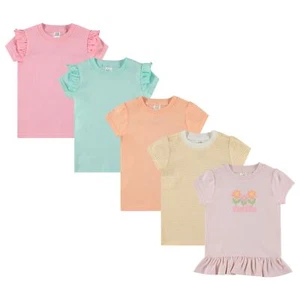 5-Pack Toddler/Baby Girl Short Sleeve Tops - Premium Quality Shirt Tops for L... - Picture 1 of 6