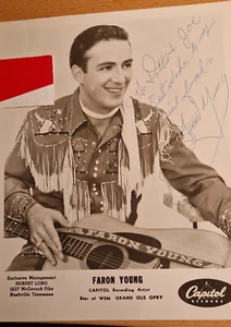 Faron Young 20 x 25 cm Country Musik Capitol Autogramm ORIGINAL - Bild 1 von 2
