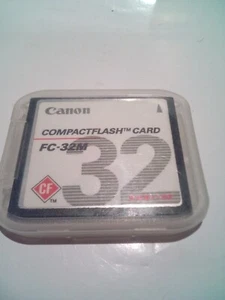 CompactFlash Card CANON FC-32M, 32MB, w/Case – Never Used ! - Picture 1 of 9