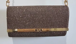 Tasche Handtasche Clutch Michael Kors Mona Large Gold Glitzer NEU - Bild 1 von 8