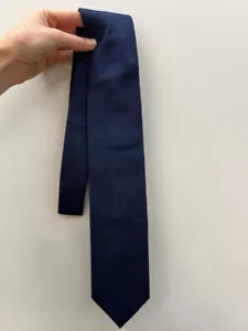 Cravatta Originale Cartier Colore Blu Marino - Original Cartier Blue Navy Tie - Picture 1 of 3