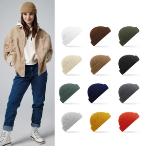 Beechfield Harbour Beanie B383R - Original Tejido Pescador Retro Vintage Sombrero - Imagen 1 de 20