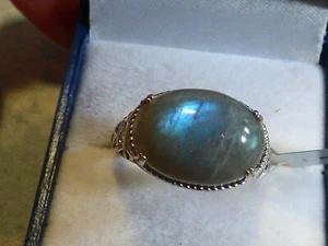 8.10ct Labradorite Solitaire Ring - Picture 1 of 8