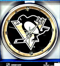 Pittsburgh Penguins Chrome Plated Retro Wall Clock Wincraft