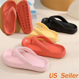 Women Summer Thick Thong EVA Arch Support Slide Beach Outdoor Flops Sandals Flat - Picture 1 of 24