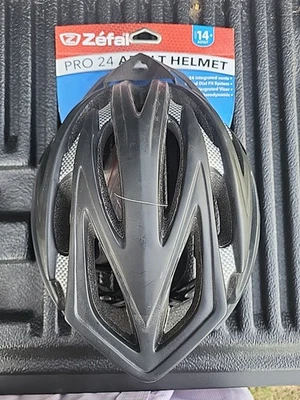Casco de bicicleta para adultos Pro24 Zefal 24 ventilaciones flujo de aire dial de velocidad ajuste negro NUEVO Foto 1 de 4