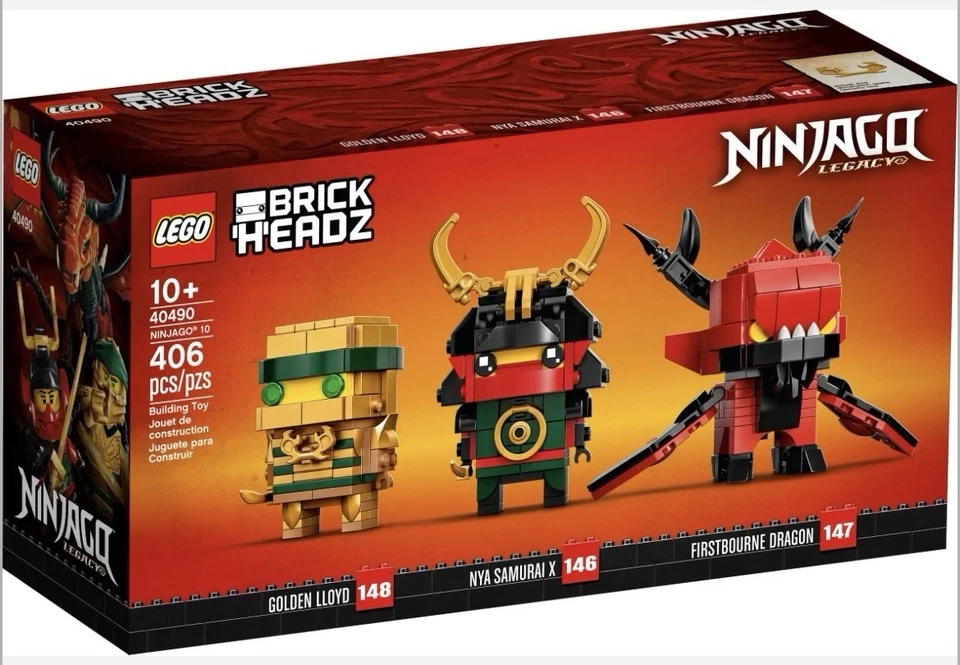 Lego 40490 Ninjago 10 Aniversario Brick Headz - Nuevo Precintado Retirado Foto 1 de 3