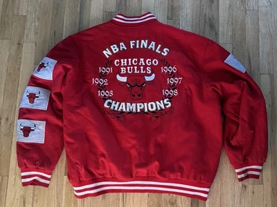 1998 Chicago Bulls NBA Jacket Men's All Star Repeat 3Peat Jeff Hamilton JORDAN - Image 1 of 4