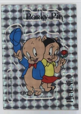 1994 Peninsula Vending Looney Tunes Prism Stickers Porky Pig Petunia Pig 2rz - Image 1 of 3