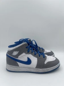 Air Jordan 1 Mid GS ‘Cement True Blue’ Youth Size 7 - Picture 1 of 9