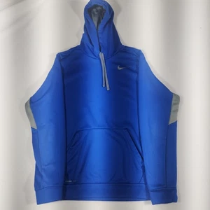 Nike Royal Blue Thermafit Pullover Hoodie Men's Size XL - Picture 1 of 11