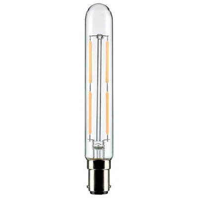 4 Watt T6.5 LED - Clear - Double Contact Bayonet Base - 3000K - 400 Lumens - 120 - Image 1 of 4
