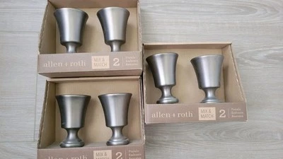 ALLEN + ROTH Acabados de Barra de Cortina Peltre Cepillado 0773157 Juego de 2 paquetes (LOTE DE 2) NUEVO Foto 1 de 3