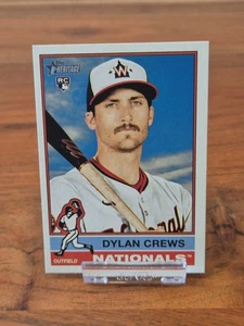 2025 Topps Heritage Dylan Crews Washington Nationals #247 Rookie-Karte  - Bild 1 von 2