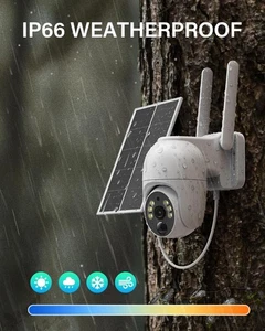 4G LTE Solar Security Camera Outdoor Wireless CCTV SIM Card IP66 HD - Picture 1 of 7