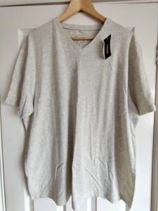 Matalan Easy Mens Cream/Grey Fleck Basic T-Shirt Size Extra Large New With Tags - Picture 1 of 3