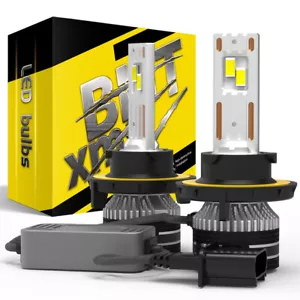 BMTxms H13 9008 LED Headlight Bulbs Kit High Low Beam Super Bright Canbus 6500K - Picture 1 of 6