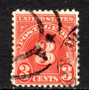 #J82 3 CENT POSTAGE DUE FANCY CANCEL F-VF USED c - Picture 1 of 1