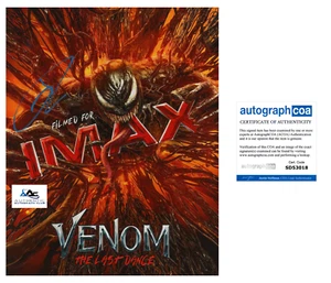 FOTO FIRMADA CON AUTÓGRAFO DE TOM HARDY 8x10 Marvel Venom Acoa - Imagen 1 de 1