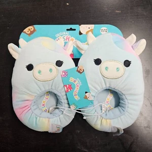 SQUISHMALLOWS Pantofole Rosa Blu PASTELLO MUCCA Ragazzi Ragazze Bambini Tg 11/12 - NUOVE! - Foto 1 di 3