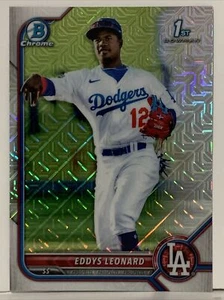 2022 Bowman 1st- Chrome Prospects Mojo Refractor #BCP-57 Eddys Leonard (RC) - Picture 1 of 3