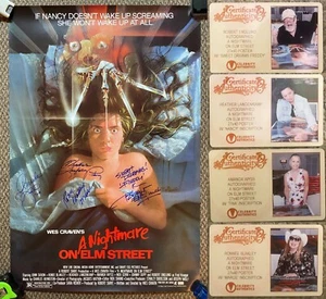 Nightmare On Elm Street 4x Signed Poster w/ COA Freddy Krueger 1980s Horror Rare - Picture 1 of 11