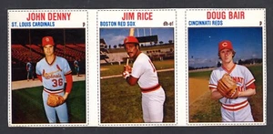1979 HOSTESS PANEL #1 2 3 John Denny Jim Rice Doug Bair ex come nuovo + A - Foto 1 di 2