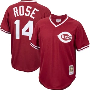 Cincinnati Reds Pete Rose #14 Mitchell & Ness Red 1984 Authentic Mesh BP Jersey - Picture 1 of 10