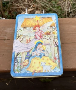 Midwest Import Small Tin/ Mary, Baby Jesus, Gabriel and Animals/ Very Sweet - Picture 1 of 3