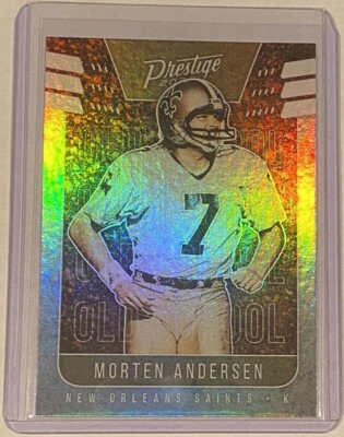 2020 Panini Prestige Morten Andersen Old School Insert HOLO FOIL Saints #OS-MA - Image 1 of 2