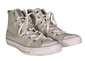 Converse All Star Chuck Taylor CTAS Stingray Metallic Hi Pure Silver Women US 8 - Picture 1 of 11
