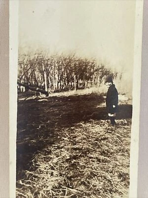 Vintage Black & White Photograph Little Boy Portrait Posing Nice Composition - Image 1 of 4