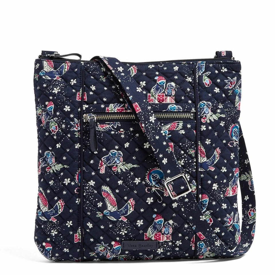 Vera Bradley Iconic Hipster Crossbody Holiday Owls Shoulder Bag F9