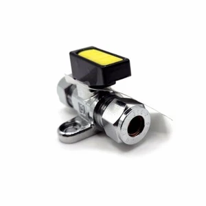 8 X 8mm Gas Shut Off Valve Manual Lever Gas Ball Valve With Foot Plate - Picture 1 of 2
