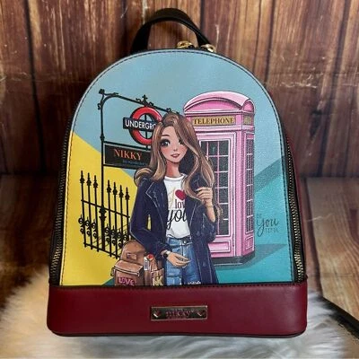 Nicole Lee Nikky Women’s Backpack Miss your Call Zipper Closure Backpack - Image 1 of 4
