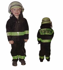 Vigile Del Fuoco Costume Con Casco per Bambini Diverse Misure Pompieri Carnevale