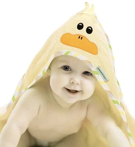 Grayson & Rose Kids Baby Hooded Yellow Duck Beach Bath Towel 35x35 New $24.99