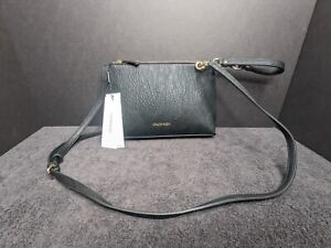 NWT Calvin Klein Sonoma Crossbody Purse Bag Black with Gold Accents - Brand New