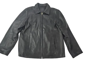 Giacca Bomber Coach Donna Pelle Agnello Biker Full Zip Nero M Made in Korea - Foto 1 di 15