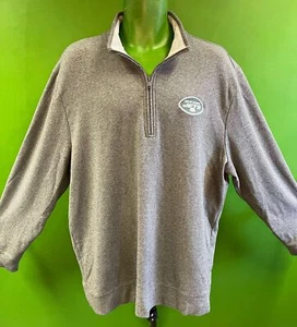 NFL New York Jets Vineyard Vines 1/4 Cremallera Gris Piqué Pullover Para Hombre 2X-Grande - Imagen 1 de 4