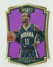 Monta Ellis 2015-16 PANINI SELECT PREMIER LEVEL PURPLE PRIZM DIE CUT /99 PACERS