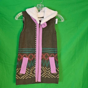 435 Matilda Jane Girls Big Idea Knit Sweater Vest 10 - Picture 1 of 4
