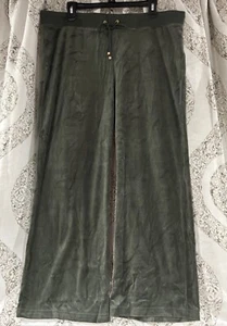 New $48 Victoria's Secret Plush n Lush VNTG Velour Lounge Pant Basil sz XL P - Picture 1 of 7