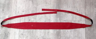 Ceinture kimono vintage femme nubuck rouge et noir - Photo 1/4