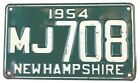 New Hampshire 1954 License Plate Vintage Scenic Garage Tag Man Cave Collector