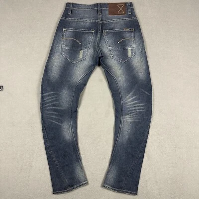 Jeans masculino bruto G-Star 30x32 azul denim A virilha cônica 3D ARC bigodado novo sem etiquetas - Imagem 1 de 4