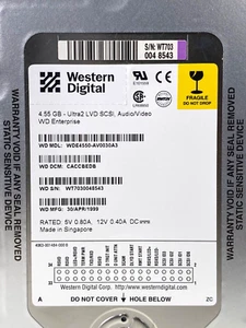 WDE4550-AV0030A3 - Western Digital Enterprise 4,55 GB Ultra2 SCSI LVD - Imagen 1 de 4
