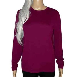 Henri Bendel Vintage Pink Merino Crew Neck Sweater - Picture 1 of 8