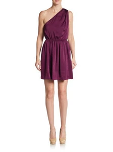 BCBGeneration WOMEN'S ONE SHOULDER GRAPE DRESS SIZE S - Picture 1 of 2