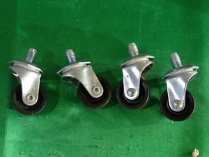 4 Swivel Casters 2" Steel Plate Casters Wheels P7 - Imagen 1 de 2